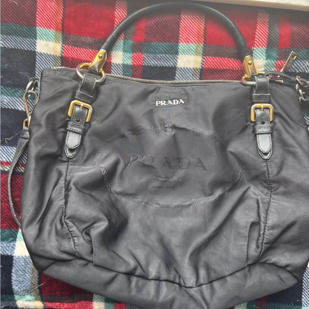Prada Black Nylon Shoulder Bag